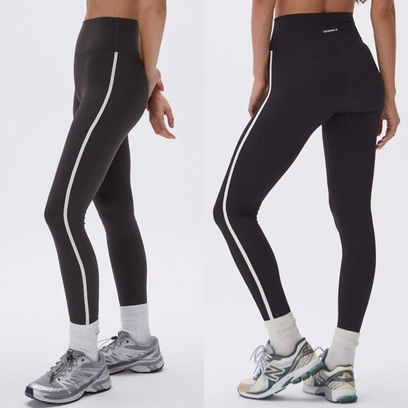 Adanola Pants - Adanola Black Ultimate Piping Leggings